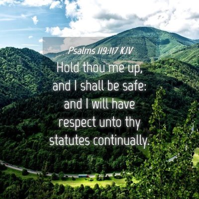 Picture 04 - Psalms 119:117 KJV - Hold thou me up, and I shall be safe: and I will - Bible Verse Picture