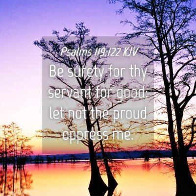 Picture 04 - Psalms 119:122 KJV - Be surety for thy servant for good: let not the - Bible Verse Picture