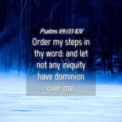 Picture 04 - Psalms 119:133 KJV - Order my steps in thy word: and let not any - Bible Verse Picture