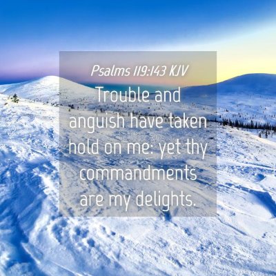 Picture 04 - Psalms 119:143 KJV - Trouble and anguish have taken hold on me: yet - Bible Verse Picture