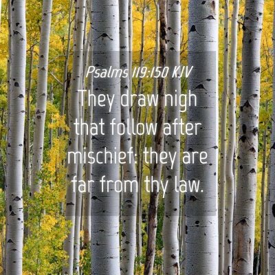 Picture 04 - Psalms 119:150 KJV - They draw nigh that follow after mischief: they - Bible Verse Picture