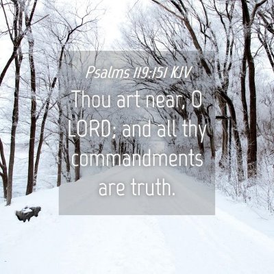 Picture 04 - Psalms 119:151 KJV - Thou art near, O LORD; and all thy commandments - Bible Verse Picture