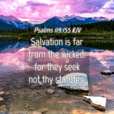 Picture 04 - Psalms 119:155 KJV - Salvation is far from the wicked: for they seek - Bible Verse Picture