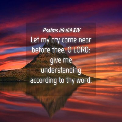 Picture 04 - Psalms 119:169 KJV - Let my cry come near before thee, O LORD: give me - Bible Verse Picture