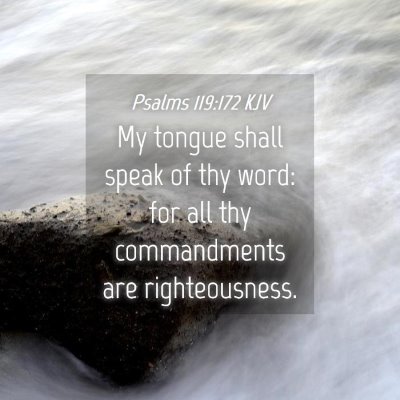 Picture 04 - Psalms 119:172 KJV - My tongue shall speak of thy word: for all thy - Bible Verse Picture