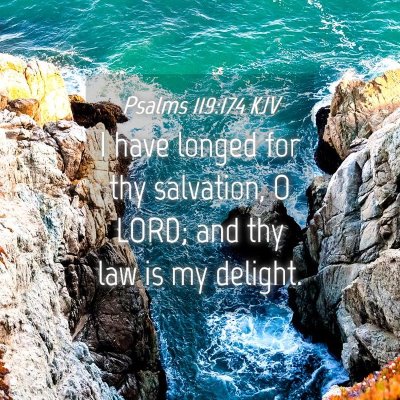 Picture 04 - Psalms 119:174 KJV - I have longed for thy salvation, O LORD; and thy - Bible Verse Picture