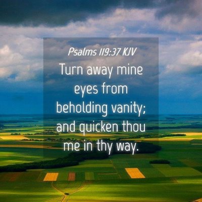 Picture 04 - Psalms 119:37 KJV - Turn away mine eyes from beholding vanity; and - Bible Verse Picture