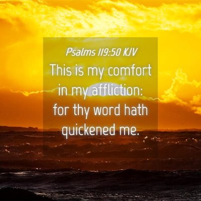 Picture 04 - Psalms 119:50 KJV - This is my comfort in my affliction: for thy word - Bible Verse Picture