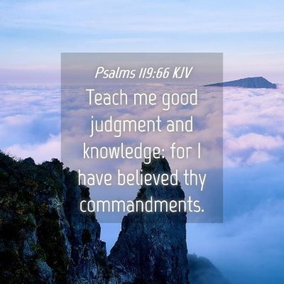 Picture 04 - Psalms 119:66 KJV - Teach me good judgment and knowledge: for I have - Bible Verse Picture