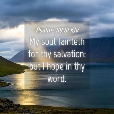 Picture 04 - Psalms 119:81 KJV - My soul fainteth for thy salvation: but I hope in - Bible Verse Picture