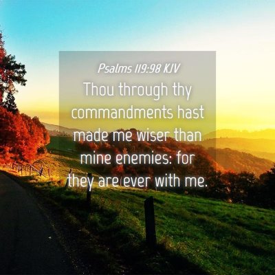 Picture 04 - Psalms 119:98 KJV - Thou through thy commandments hast made me wiser - Bible Verse Picture