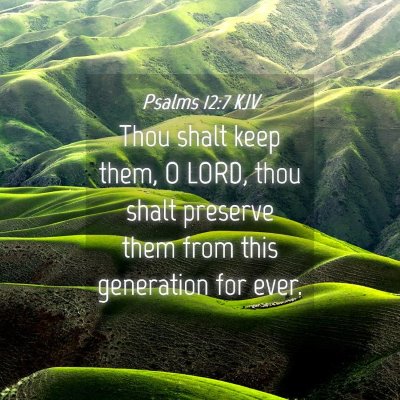 Picture 04 - Psalms 12:7 KJV - Thou shalt keep them, O LORD, thou shalt preserve - Bible Verse Picture