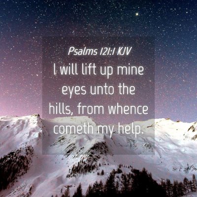 Picture 04 - Psalms 121:1 KJV - I will lift up mine eyes unto the hills, from - Bible Verse Picture