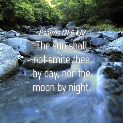 Picture 04 - Psalms 121:6 KJV - The sun shall not smite thee by day, nor the moon - Bible Verse Picture