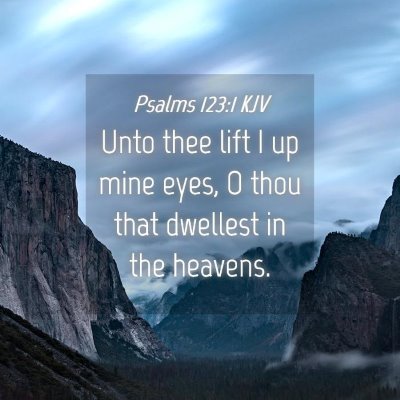 Picture 04 - Psalms 123:1 KJV - Unto thee lift I up mine eyes, O thou that - Bible Verse Picture