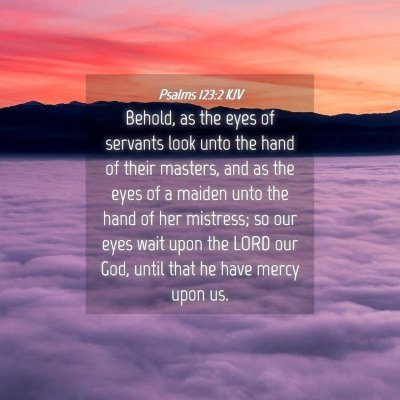 Picture 04 - Psalms 123:2 KJV - Behold, as the eyes of servants look unto the - Bible Verse Picture