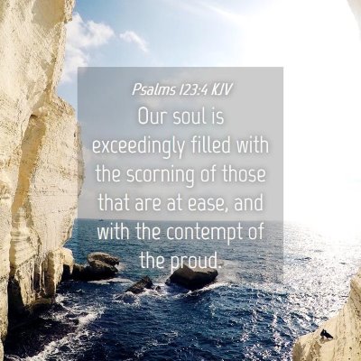 Picture 04 - Psalms 123:4 KJV - Our soul is exceedingly filled with the scorning - Bible Verse Picture