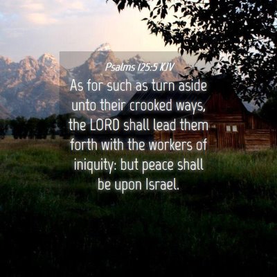 Picture 04 - Psalms 125:5 KJV - As for such as turn aside unto their crooked - Bible Verse Picture
