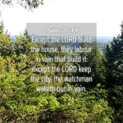 Picture 04 - Psalms 127:1 KJV - Except the LORD build the house, they labour in - Bible Verse Picture