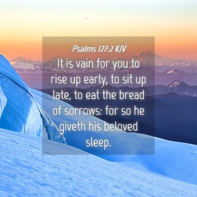 Picture 04 - Psalms 127:2 KJV - It is vain for you to rise up early, to sit up - Bible Verse Picture