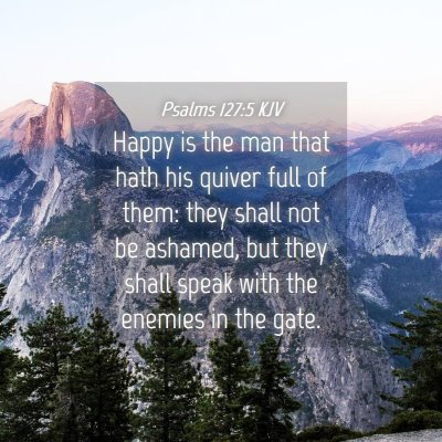 Picture 04 - Psalms 127:5 KJV - Happy is the man that hath his quiver full of - Bible Verse Picture
