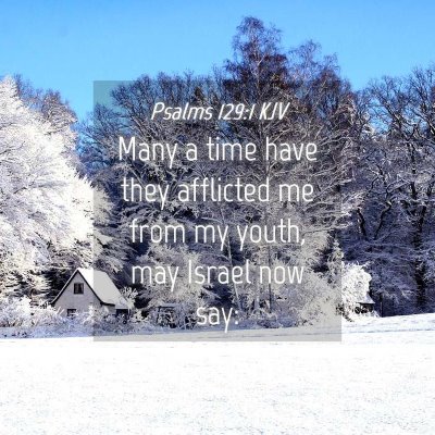 Picture 04 - Psalms 129:1 KJV - Many a time have they afflicted me from my youth, - Bible Verse Picture