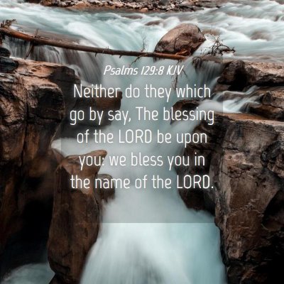 Picture 04 - Psalms 129:8 KJV - Neither do they which go by say, The blessing of - Bible Verse Picture
