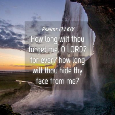 Picture 04 - Psalms 13:1 KJV - How long wilt thou forget me, O LORD? for ever? - Bible Verse Picture