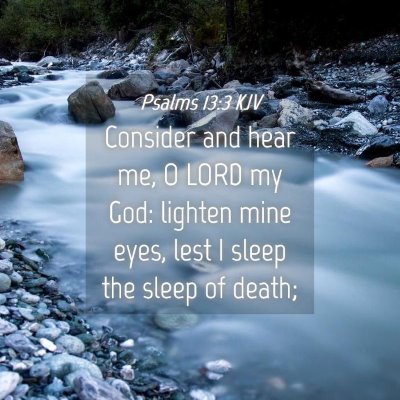 Picture 04 - Psalms 13:3 KJV - Consider and hear me, O LORD my God: lighten mine - Bible Verse Picture