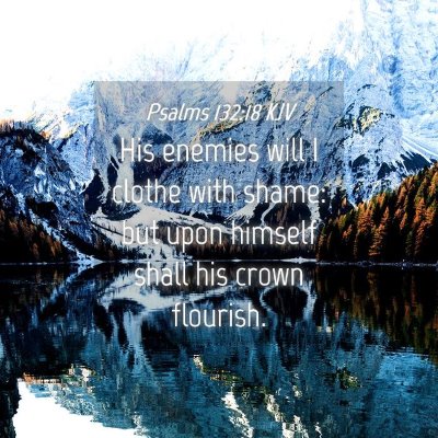 Picture 04 - Psalms 132:18 KJV - His enemies will I clothe with shame: but upon - Bible Verse Picture