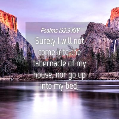 Picture 04 - Psalms 132:3 KJV - Surely I will not come into the tabernacle of my - Bible Verse Picture