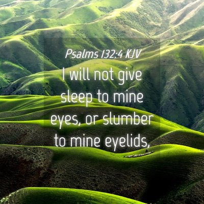 Picture 04 - Psalms 132:4 KJV - I will not give sleep to mine eyes, or slumber to - Bible Verse Picture