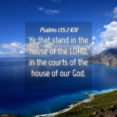 Picture 04 - Psalms 135:2 KJV - Ye that stand in the house of the LORD, in the - Bible Verse Picture