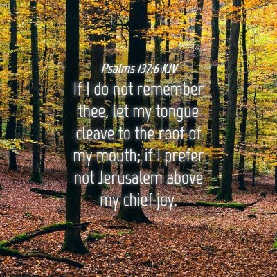 Picture 04 - Psalms 137:6 KJV - If I do not remember thee, let my tongue cleave - Bible Verse Picture