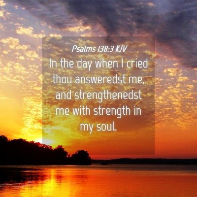 Picture 04 - Psalms 138:3 KJV - In the day when I cried thou answeredst me, and - Bible Verse Picture