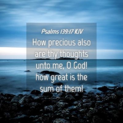 Picture 04 - Psalms 139:17 KJV - How precious also are thy thoughts unto me, O - Bible Verse Picture