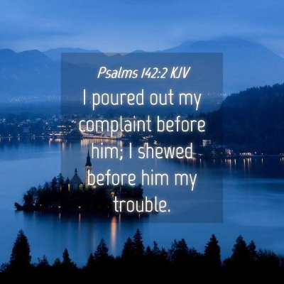 Picture 04 - Psalms 142:2 KJV - I poured out my complaint before him; I shewed - Bible Verse Picture