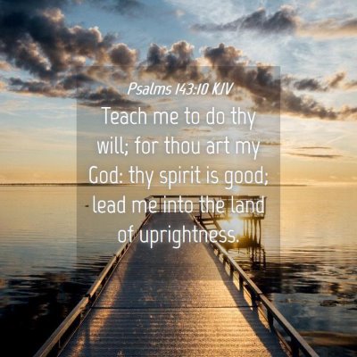 Picture 04 - Psalms 143:10 KJV - Teach me to do thy will; for thou art my God: thy - Bible Verse Picture