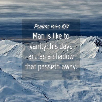 Picture 04 - Psalms 144:4 KJV - Man is like to vanity: his days are as a shadow - Bible Verse Picture