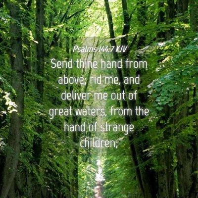 Picture 04 - Psalms 144:7 KJV - Send thine hand from above; rid me, and deliver - Bible Verse Picture