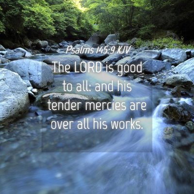 Picture 04 - Psalms 145:9 KJV - The LORD is good to all: and his tender mercies - Bible Verse Picture