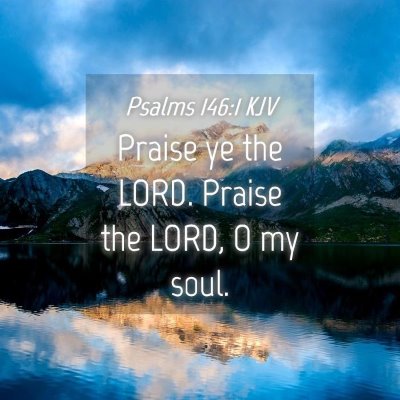 Picture 04 - Psalms 146:1 KJV - Praise ye the LORD. Praise the LORD, O my - Bible Verse Picture