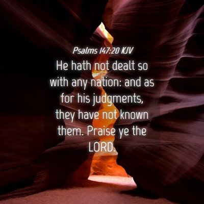 Picture 04 - Psalms 147:20 KJV - He hath not dealt so with any nation: and as for - Bible Verse Picture