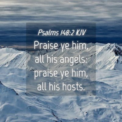 Picture 04 - Psalms 148:2 KJV - Praise ye him, all his angels: praise ye him, all - Bible Verse Picture