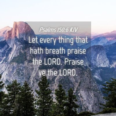 Picture 04 - Psalms 150:6 KJV - Let every thing that hath breath praise the LORD. - Bible Verse Picture