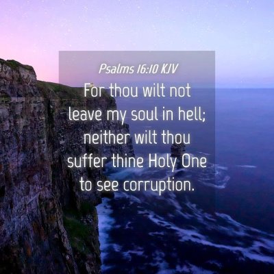 Picture 04 - Psalms 16:10 KJV - For thou wilt not leave my soul in hell; neither - Bible Verse Picture