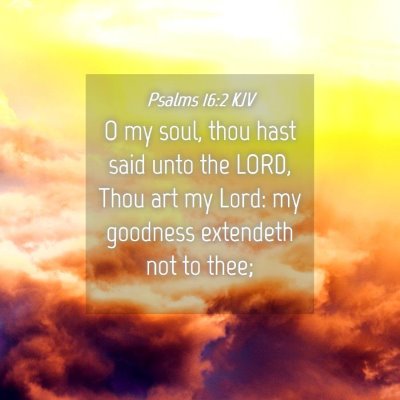 Picture 04 - Psalms 16:2 KJV - O my soul, thou hast said unto the LORD, Thou art - Bible Verse Picture