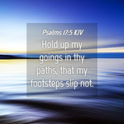 Picture 04 - Psalms 17:5 KJV - Hold up my goings in thy paths, that my footsteps - Bible Verse Picture