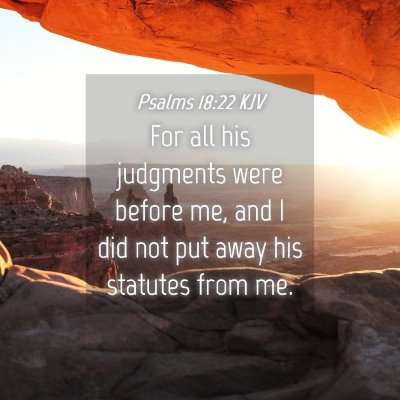 Picture 04 - Psalms 18:22 KJV - For all his judgments were before me, and I did - Bible Verse Picture
