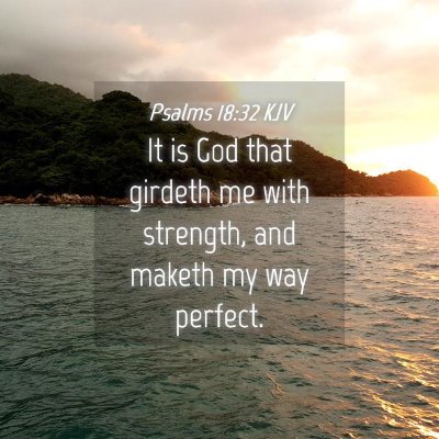 Picture 04 - Psalms 18:32 KJV - It is God that girdeth me with strength, and - Bible Verse Picture